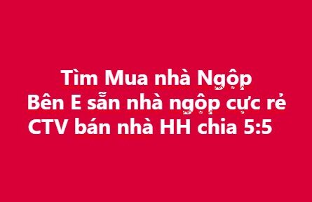 Tìm Mua nhà Ngộp Bên E sẵn nhà ngộp cực rẻ CTV bán nhà HH chia 5:5